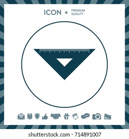 The ruler triangle icon