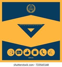 The ruler triangle icon