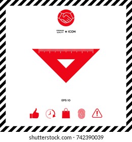 The ruler triangle icon