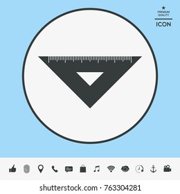 The ruler triangle icon