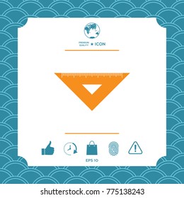 The ruler triangle icon