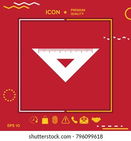 The ruler triangle icon
