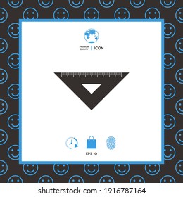 The ruler triangle icon, elements for your design