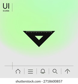 The ruler triangle icon, elements for your design