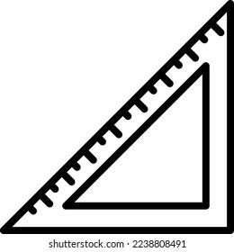 Ruler triangle icon flat vector template design on white background..eps
