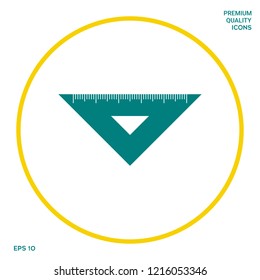 The ruler triangle icon. Graphic elements for your design