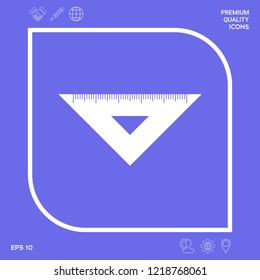 The ruler triangle icon. Graphic elements for your design