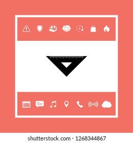The ruler triangle icon. Graphic elements for your design