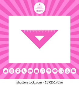 The ruler triangle icon. Graphic elements for your design