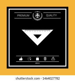 The ruler triangle icon. Graphic elements for your design