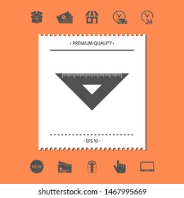 The ruler triangle icon. Graphic elements for your design