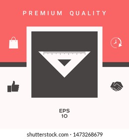 The ruler triangle icon. Graphic elements for your design