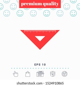 The ruler triangle icon. Graphic elements for your design