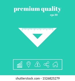The ruler triangle icon. Graphic elements for your design