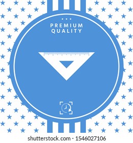The ruler triangle icon. Graphic elements for your design