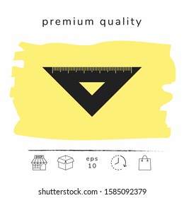 The ruler triangle icon. Graphic elements for your design