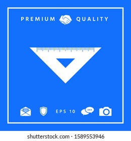 The ruler triangle icon. Graphic elements for your design