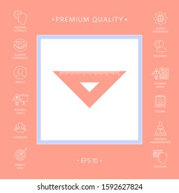 The ruler triangle icon. Graphic elements for your design