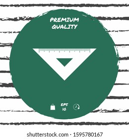 The ruler triangle icon. Graphic elements for your design