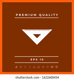 The ruler triangle icon. Graphic elements for your design