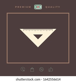 The ruler triangle icon. Graphic elements for your design