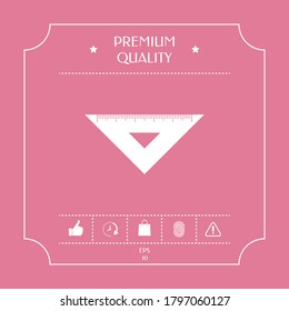 The ruler triangle icon. Graphic elements for your design