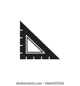 Ruler, triangle icon. Simple glyph, flat vector of construction tools icons for ui and ux, website or mobile application