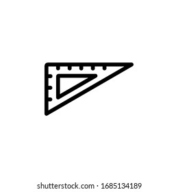 ruler, triangle and mathematics icon. Perfect for application, web, logo, game and presentation template. icon design line style