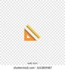 ruler and triangle on a transparent layer.