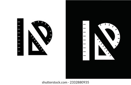 Ruler, triangle ruler, protractor icon vector. Silhouette style. School supplies icon vector. Back to school concept. Learning and education icon. Flat vector in black and white.