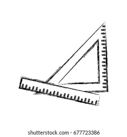 ruler and triangle supply measure geometry elements