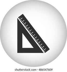 Ruler and Triangle symbol sign simple icon on background