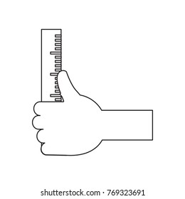 ruler utensil icon