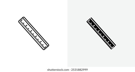 Conjunto de iconos de vector de Regla. Ilustrador de Vector de stock. EPS 10