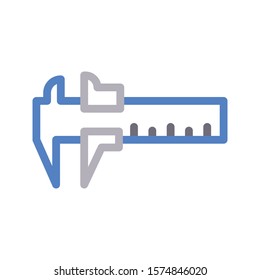 ruler vector color line icon 