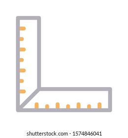 ruler vector color line icon 