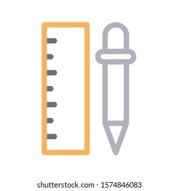 ruler vector color line icon 
