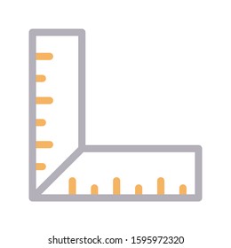 ruler vector color line icon 