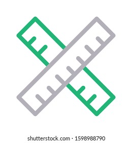 ruler vector color line icon 
