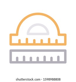 ruler vector color line icon 