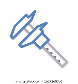 ruler vector color line icon 