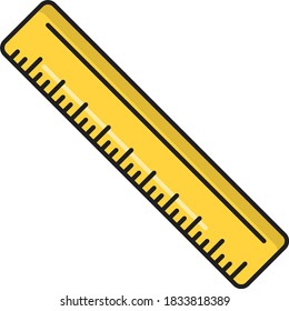 ruler vector color line  icon 