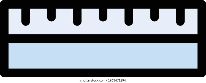 ruler vector color line icon