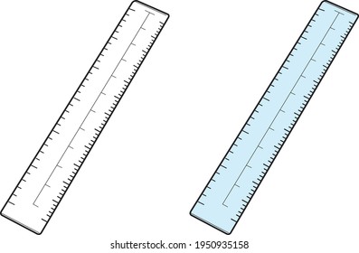 Ruler vector drawing stationary vector drawings, cartoon vector, line art and color