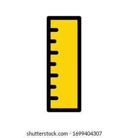 ruler vector flat color icon 