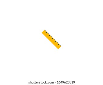 Ruler vector flat icon. Isolated straight ruler emoji illustration 