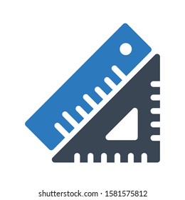 ruler vector glyph color icon 