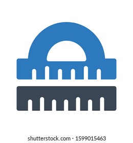 ruler vector glyph color icon 