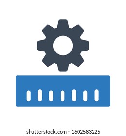 ruler vector glyph color icon 