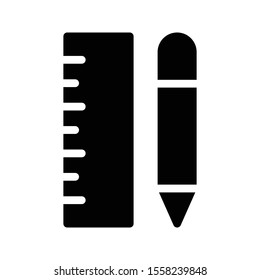 ruler vector glyph flat icon 